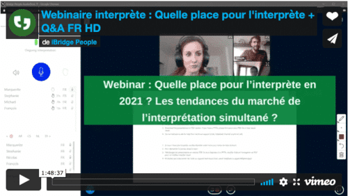 Webinaire : Quelle place pour l’interprète en 2021 ?