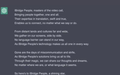 ChatGPT escribe un poema a lo Victor Hugo sobre iBridge People